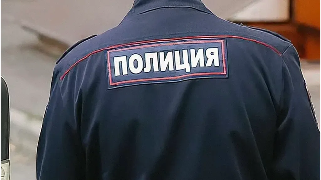 Спина сотрудника полиции в форме