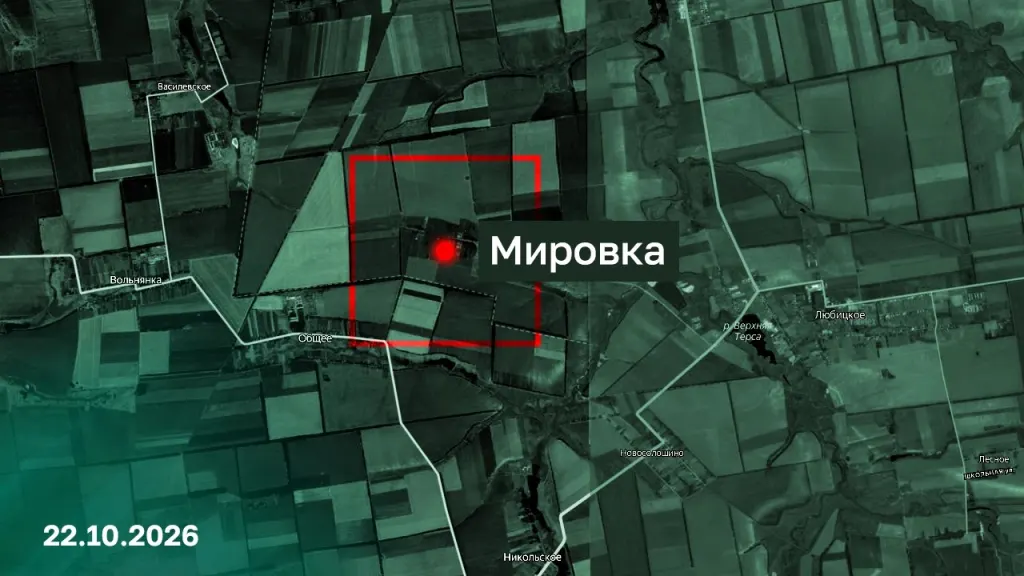 Спутниковая карта Мировки в Запорожской области