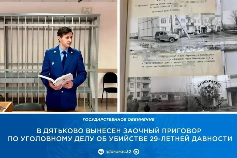 Уроженец Клинцовского района получил 9 лет за убийство 1997 года