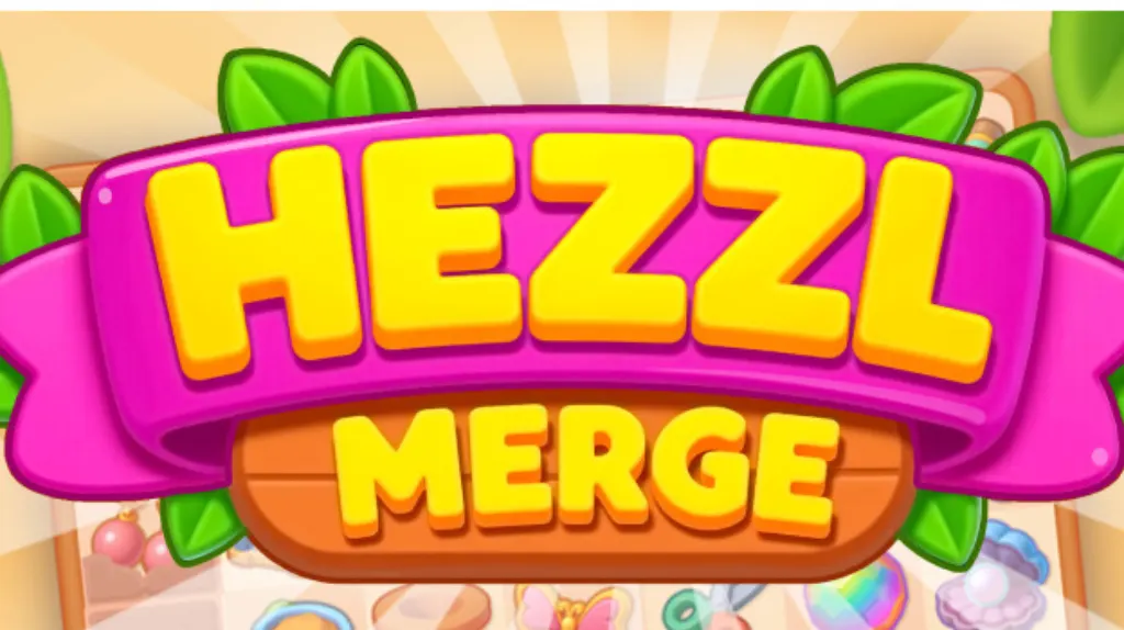 Логотип игры Hezzl Merge с ярким дизайном