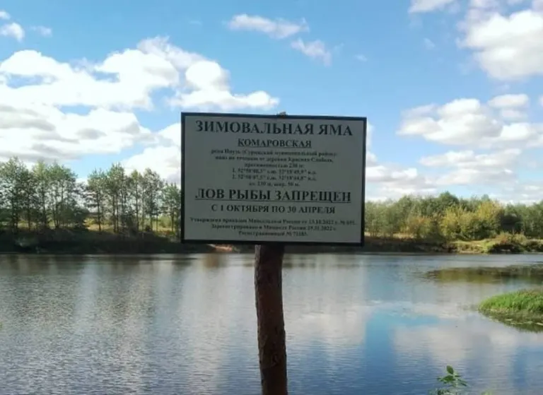 В Брянской области установили 69 запретных знаков на зимовальных ямах