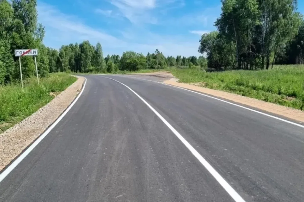 Отремонтированная трасса с новой разметкой