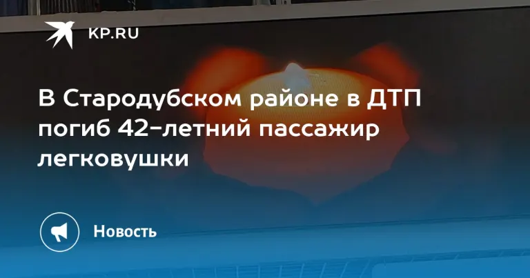 В Стародубском районе в ДТП погиб пассажир