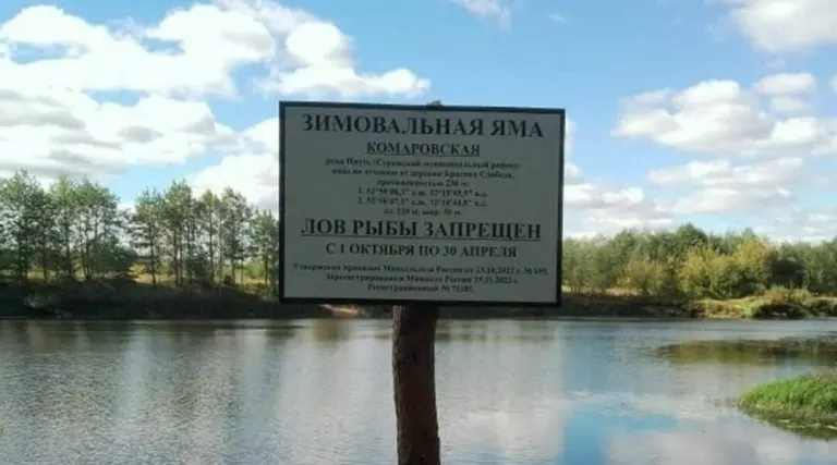На зимовальных ямах Новозыбковского городского округа запрещен вылов рыбы