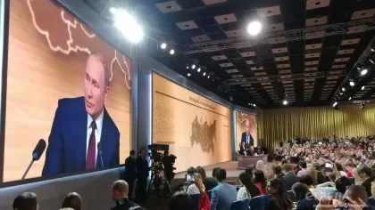 Прямая линия Путина пройдёт в декабре в формате совмещённой пресс-конференции
